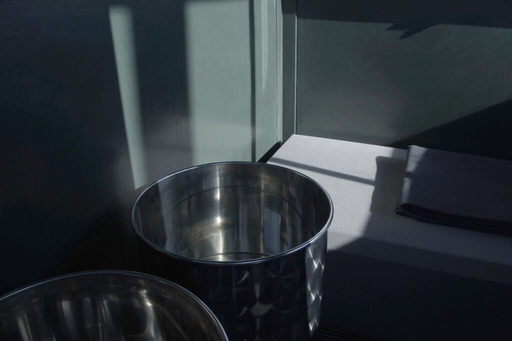 Detail of the interior of the Compound installation at the Radetsky newsstand in Milan